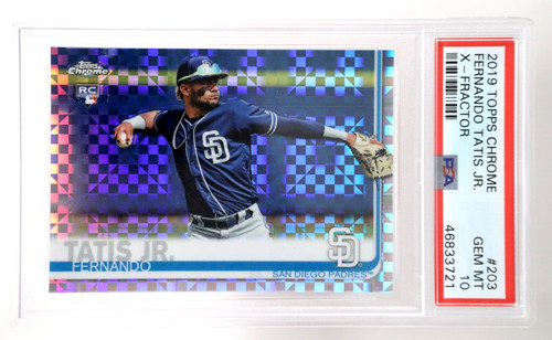 2019 Topps Chrome Fernando Tatis Jr X-Fractor RC PSA 10 Padres Rookie #203 HQ2
