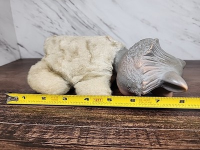 ラシュトン 水色プードル ☆Vintage☆ ~50's Rushton Rubber Face Cat Blue Hair Plush Toy