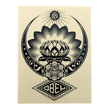 Shepard Fairey Lotus Ornament Sticker