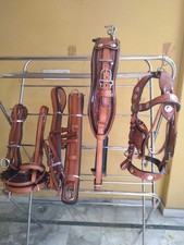 Driving Harness For Single Horse Padded Set Hand Carved Sizes Full,Cob.Pony.Mini