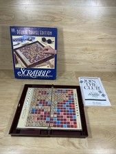 Milton Bradley Scrabble Crossword Deluxe Travel Edition Board Game Vintage 1990