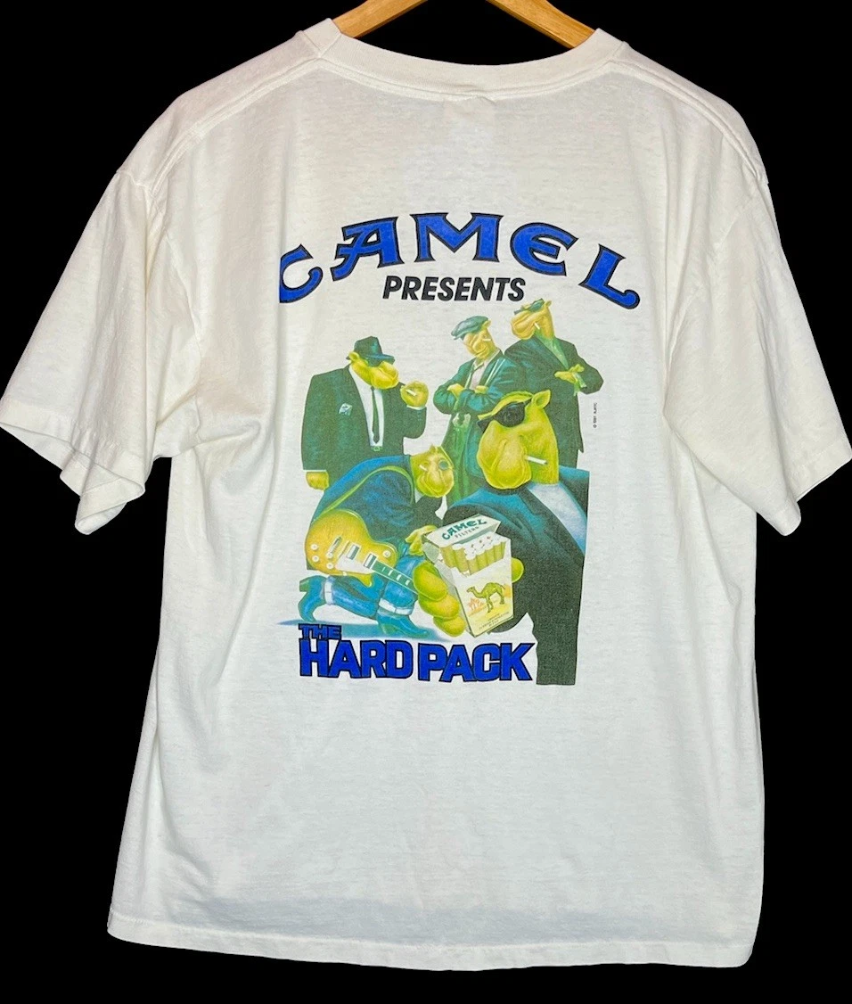 Camel 90s Joe Camel White T Shirt Mens S-5XL Gifl For Vintage Fan
