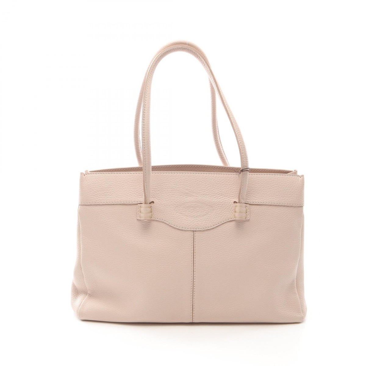 【関税&送料込み】Tod'S Light Pink Leather Totes Tod's Pink Leather Medium Tote Bag Used Women's Accessories