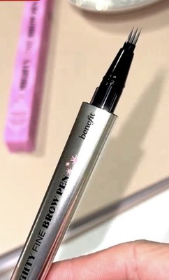 Benefit Mighty Fine Waterproof Brow Pen (#4 Warm DeepBrown) Full Size NWB