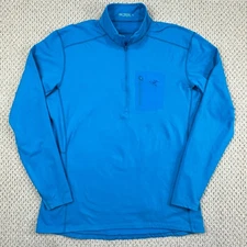 Arcteryx Rho LT Zip Neck Pullover Mens XL Blue Base Layer Top 1/2 Zip Jacket