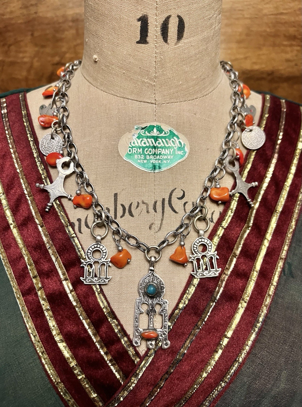 Gates of paradise berber Tuareg pendants, vintage coins & zinders Rolo Necklace.