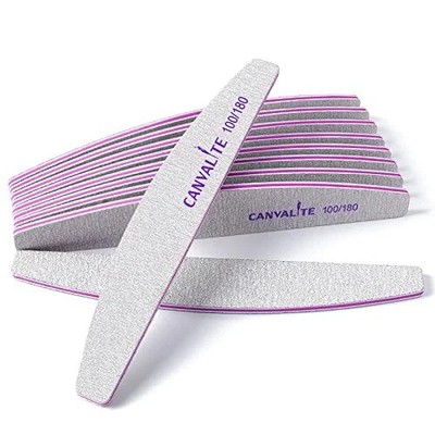 10 PCS Nail File Reusable Dual Sided Emery Board 100/180 Grit Nail Styling Tools