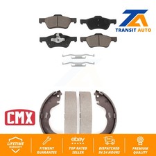 Front Rear Ceramic Brake Pads And Drum Shoes Kit For Ford Escape Mazda Tribute