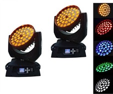 36x18W 6in1 Zoom LED Moving Head Stage Light RGBWA UV Wash Light for DJ 2PC Case