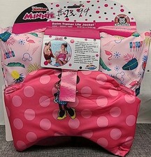 Disney Junior Minnie Mouse Character Learn-to-Swim Child Life Jacket 33-55lb NEW