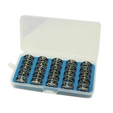 Cutex Pack of 25 Consew 205RB, 206RB Bobbins with Storage Case