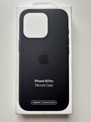 Original Apple iPhone 16 Pro Silikon Case mit MagSafe - Schwarz (Neu) UVP 49£