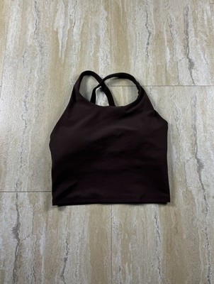 Old Navy Active Womens Size S Power Soft GoDry Brown Sports Bra Cropped Tank Top