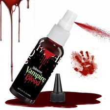 Fake Blood Spray 2.0 oz,Vampire Blood Makeup for Halloween Cosplay,washable