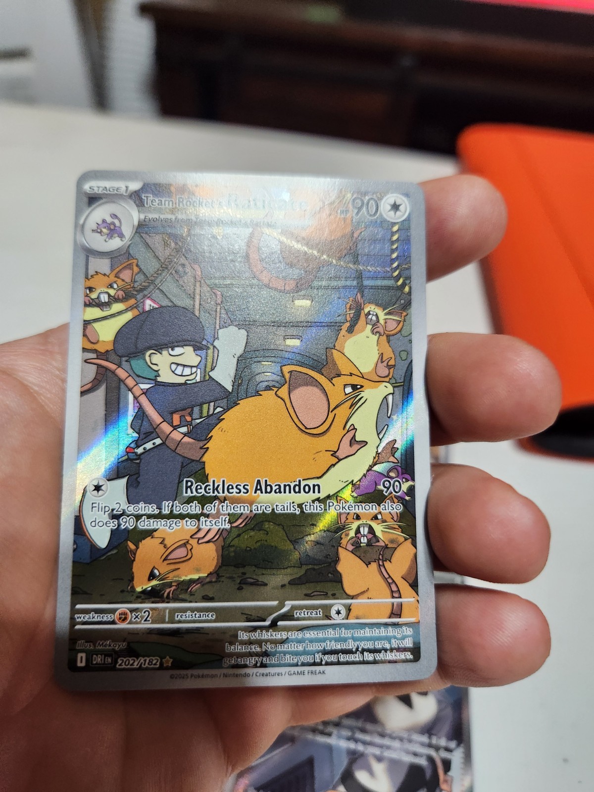 Team Rocket's Raticate 202/182 Sv10: Destined Rivals Holo Pokemon Card (2)
