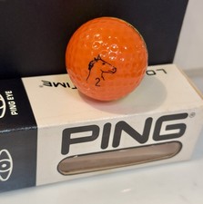 New Rare Ping - Eye - Punch Golf Ball - Yellow Orange - Horse Chit