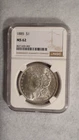 1885 P Morgan Silver Dollar NGC MS62UNCIRCULATED $1 Coin BUY IT NOW!