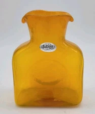 Blenko Citrine Mini 384 Water Bottle, Double Spout Pitcher