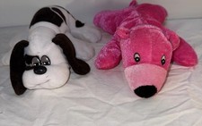 2 Vintage 1990  s Plushies Pound Puppy And Pink Bear Small