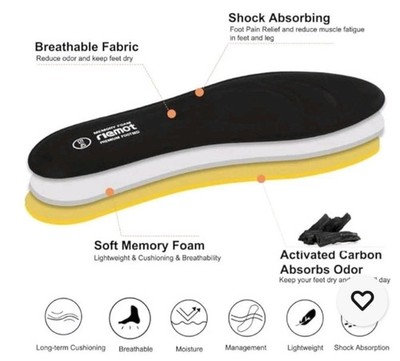 Memory Foam Schuheinlagen Herren Damen Running Trainer Innensohlen EU 43 UK 9