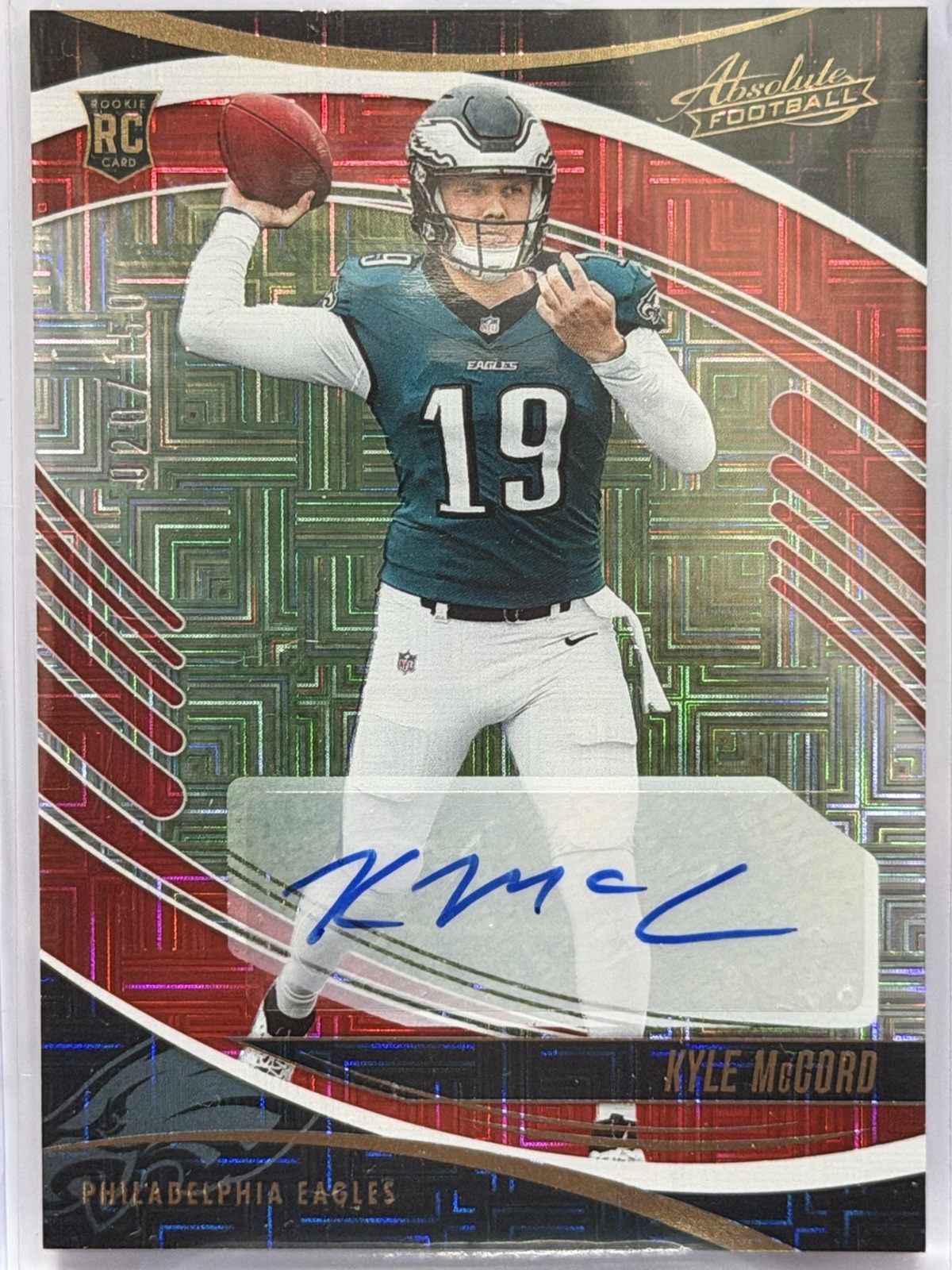 2025 Panini Absolute - Rookies Kyle McCord #151 Red Squares Signatures /150 (AU,