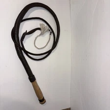 Bullwhip 6 Foot Black Leather Vintage