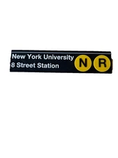 NYU MANHATTAN university Subway Sign Replica Train NYC MTA New York Student Gift