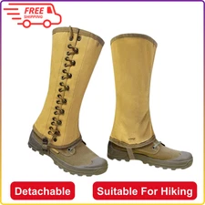 Canvas Leg Gaiters For Men WWII Reproduction M1936 Hiking Army Khaki Canvas, 3R
