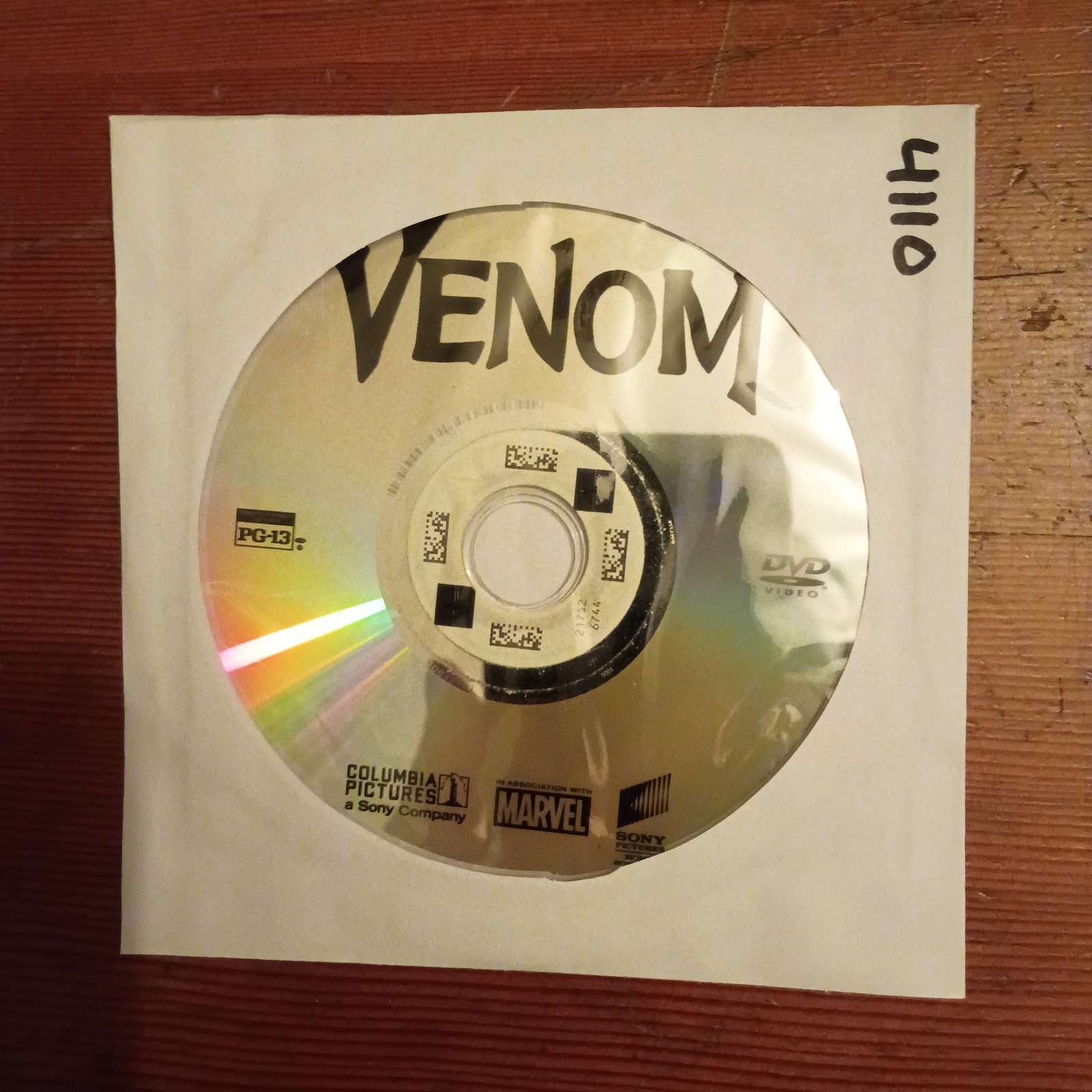 Venom (DVD, 2018)Rdbx Disc Only 4110