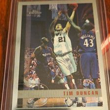 Topps 1997-98 Topps Chrome Tim Duncan #115 Spurs Rookie Card Chrome. rookie card picture