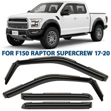 Side Window Deflectors Rain Guards for  2017-2020 Ford F-150 Raptor SuperCrew
