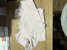 Danskin Girls Long Sleeve Pink Velour Dance Costume Leotard Size 7/8