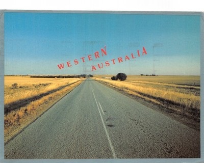 WESTAUSTRALIEN POSTKARTE KONTINENTALE GRÖSSE GD PLUS SEHR GUT