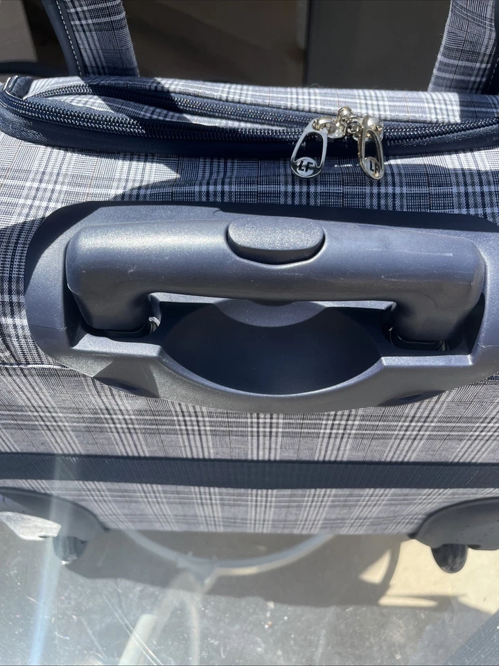 London Fog NUEVO Sheffield II 15" 2 ruedas debajo del asiento bolsa, azul/gris Foto 4 de 4