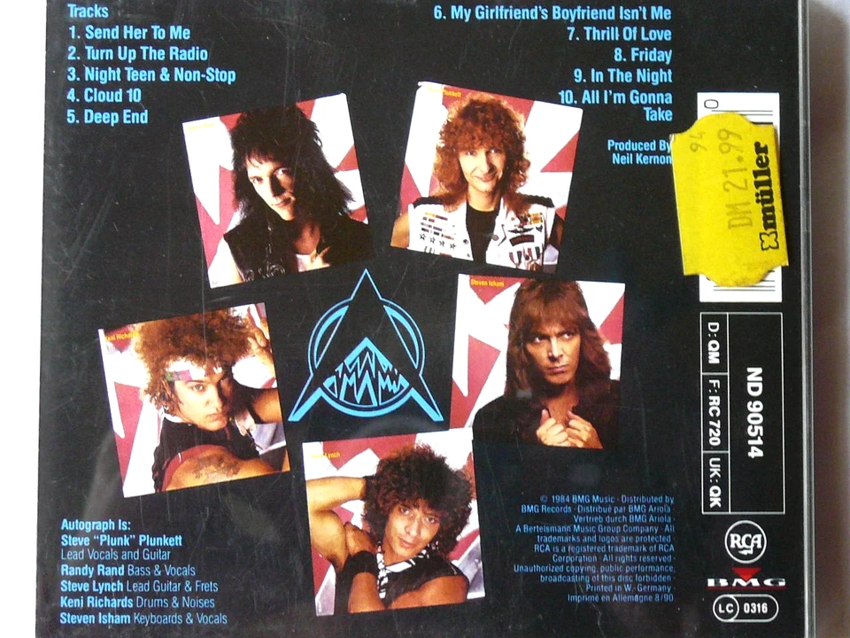 AUTOGRAPH``Sign in Please´´ Org. CD von 1990 Melodic Metal -Turn up the Radio- - Bild 3 von 4