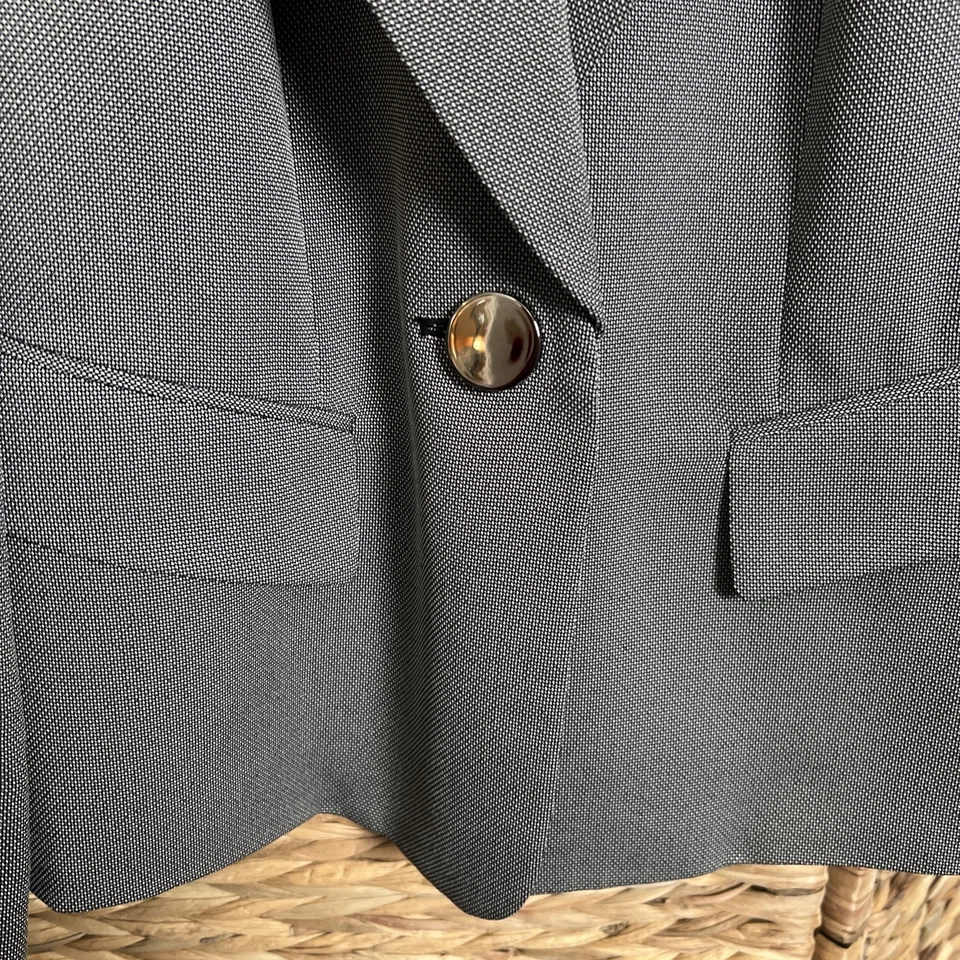 TRAJE PANTALÓN LESUIT//TALLA 8/ENTREPIERNA 31.5"/NUEVO CON ETIQUETA/AL POR MENOR $220/NEGRO/BLANCO Foto 4 de 4