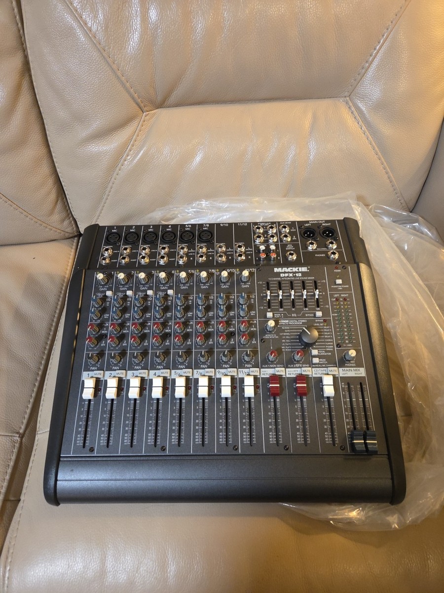 Mackie DFX12 12x2 Analog Mixer with Effects DFX-12 Mixing Console