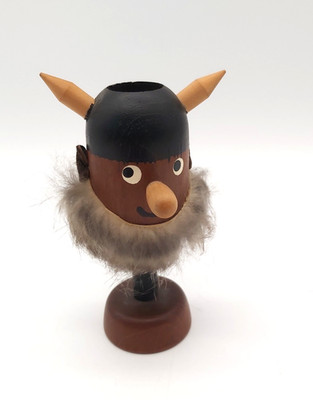 Danish Design Teak Holzfigur Wikinger Dekofigur H 13,5 cm