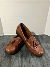 NEW wo/box Men's CHAPS * Eaton * Brown Leather Tassel Loafer Slip-on Size 10D