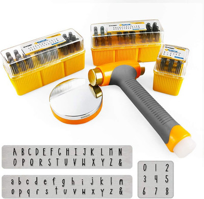 Metal Stamps for Jewelry Making, Art Font Uppercase Letter Punch Set and Art Fon