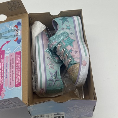 Skechers Twinkle Sparks Enchanters Stars Shoes Size 13 Kids Girls BRAND NEW!