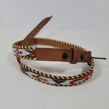 VTG 60s/70s Hand Tooled/Beaded Native Belt 34"