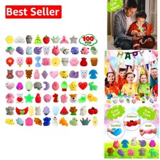 Cute Kawaii 100-Piece Squishy Toy Set - Perfect for Goodie Bags  Prizes 