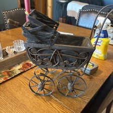 Antique Victorian Vintage Baby Doll Pram Stroller Carriage buggy