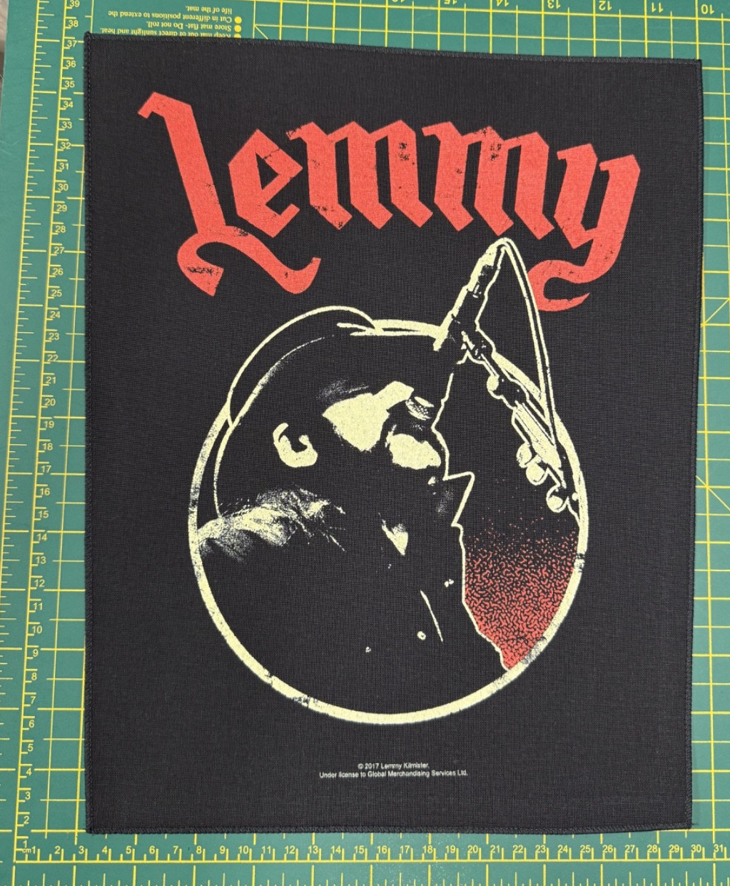 Motorhead Lemmy Microphone Large Printed Sew On Back Patch Officially Licensed
