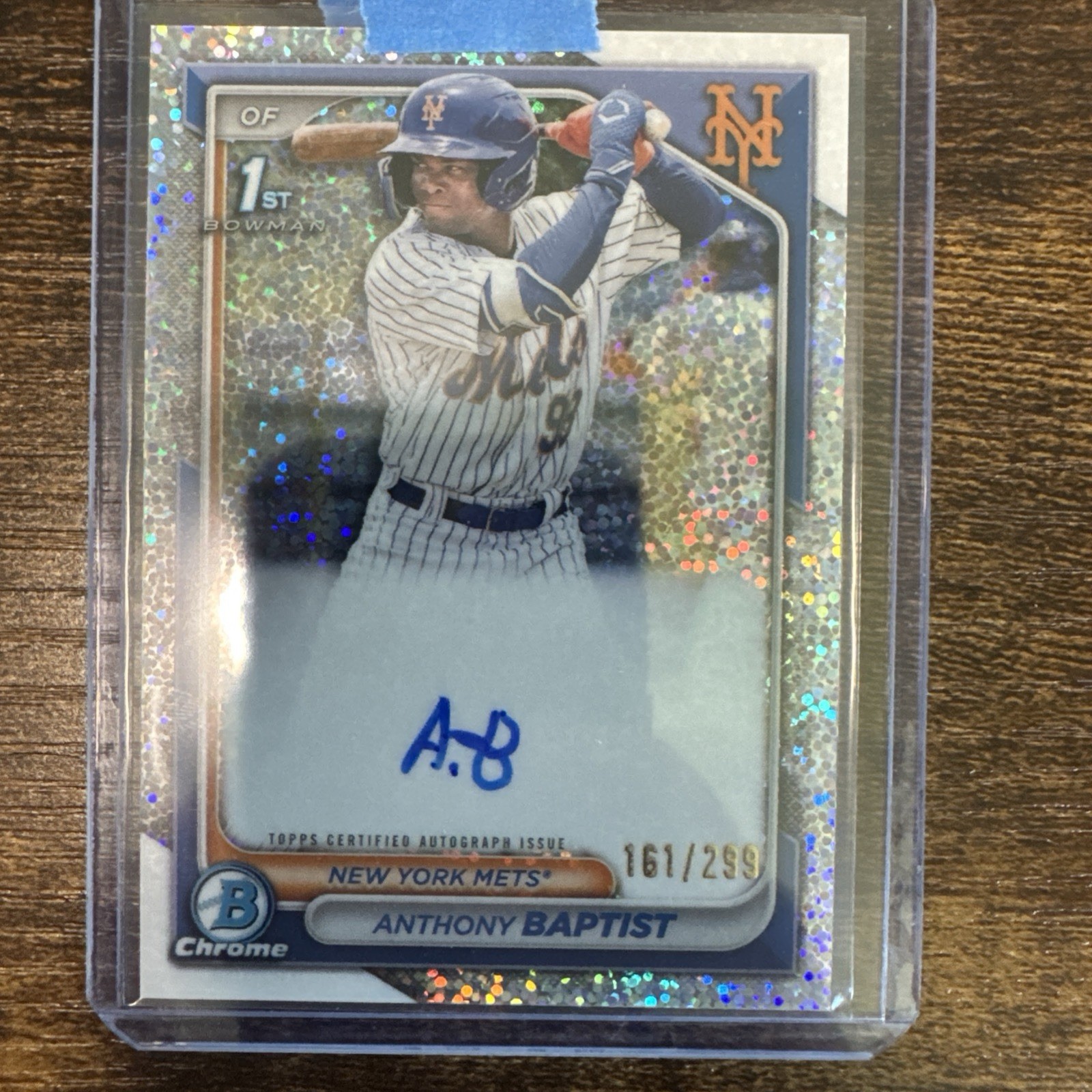 2024 Bowman Chrome 1st Anthony Baptist Speckle Refractor Auto /299 Mets #CPA-AB