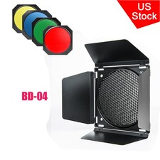 Godox BD-04 Barndoor Honeycomb Grid Color Gel Filter studio Strobe Camera Flash