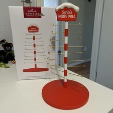 Hallmark 2024 Club Santa’s North Pole Display Mini Ornament Stand