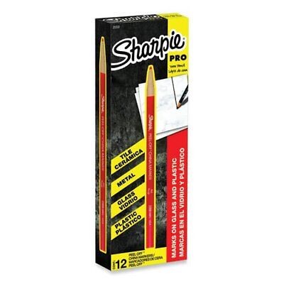 Sharpie Peel-Off Standard China Markers, Red, 12 Markers (SAN2059)