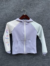 moodytiger Jacket Youth 7 130cm Purple White Hooded Full Zip Stretch Activewear